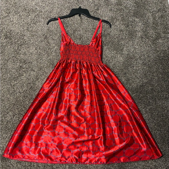 Derek Heart Red Midi Dress - Picture 1 of 5
